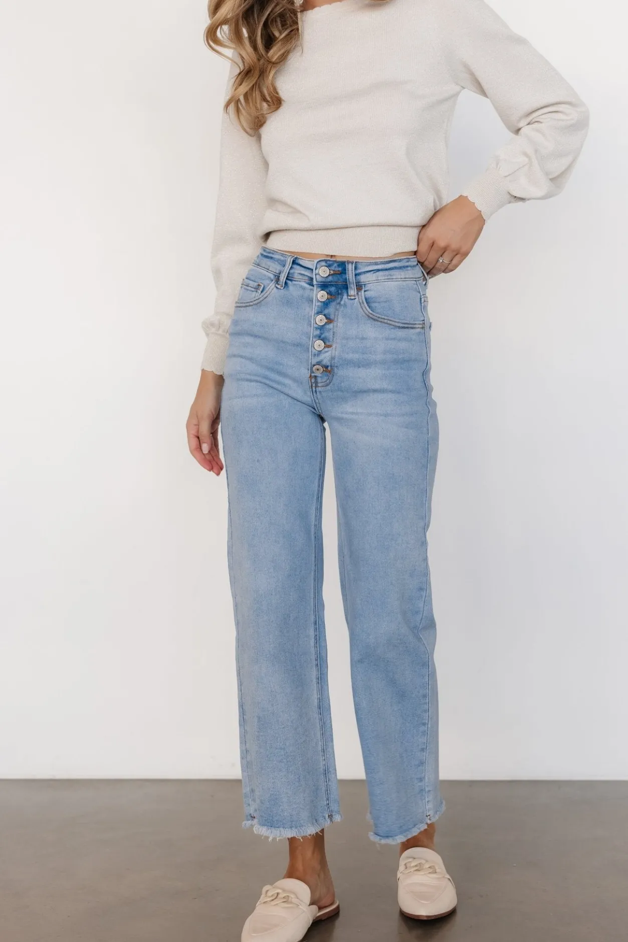 Outlet Baltic Born Brody High-Rise Wide Leg Jeans | Light Wash LightWash