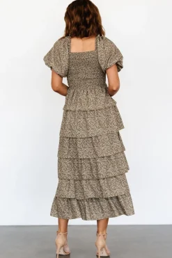 Outlet Baltic Born Bromley Tiered Dress | Olive Print OlivePrint