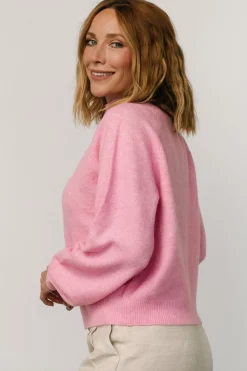 Hot Baltic Born Bronson Mock Neck Sweater | Pink