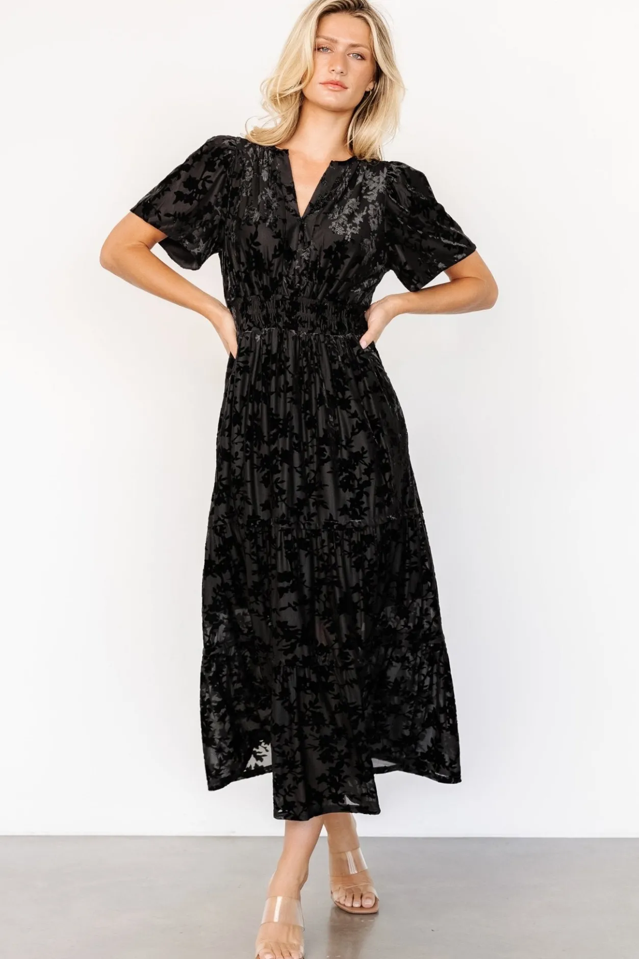 Discount Baltic Born Bronwyn Velvet Dress | Black