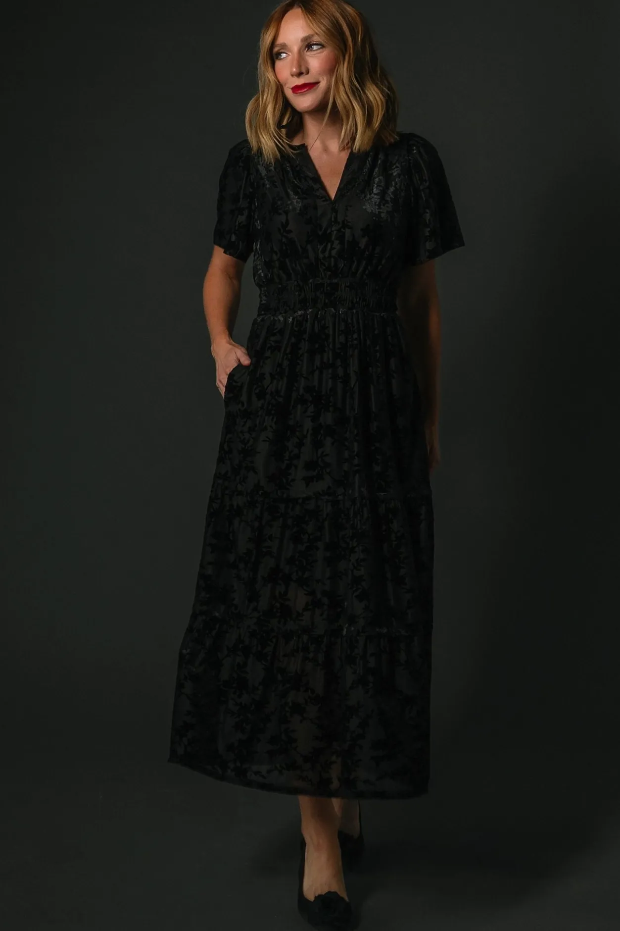 Discount Baltic Born Bronwyn Velvet Dress | Black