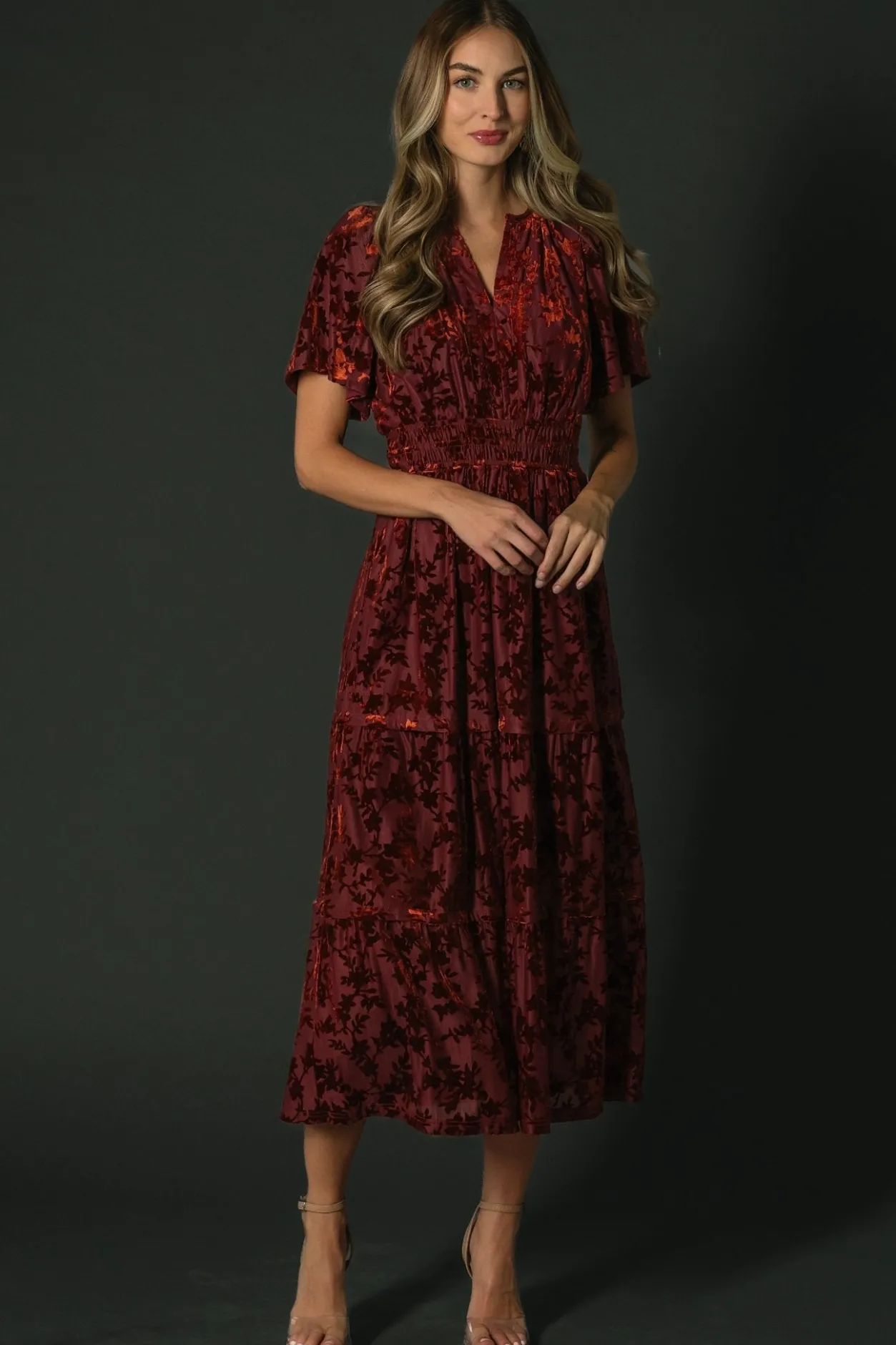 Best Baltic Born Bronwyn Velvet Dress | Rust
