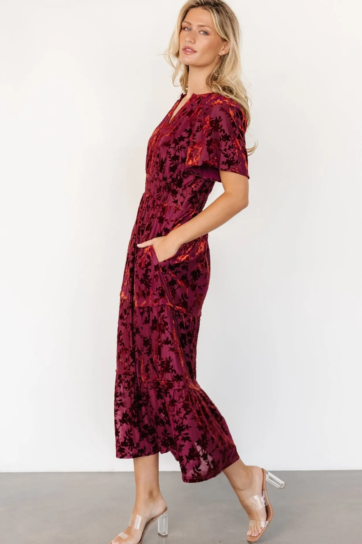 Best Baltic Born Bronwyn Velvet Dress | Rust