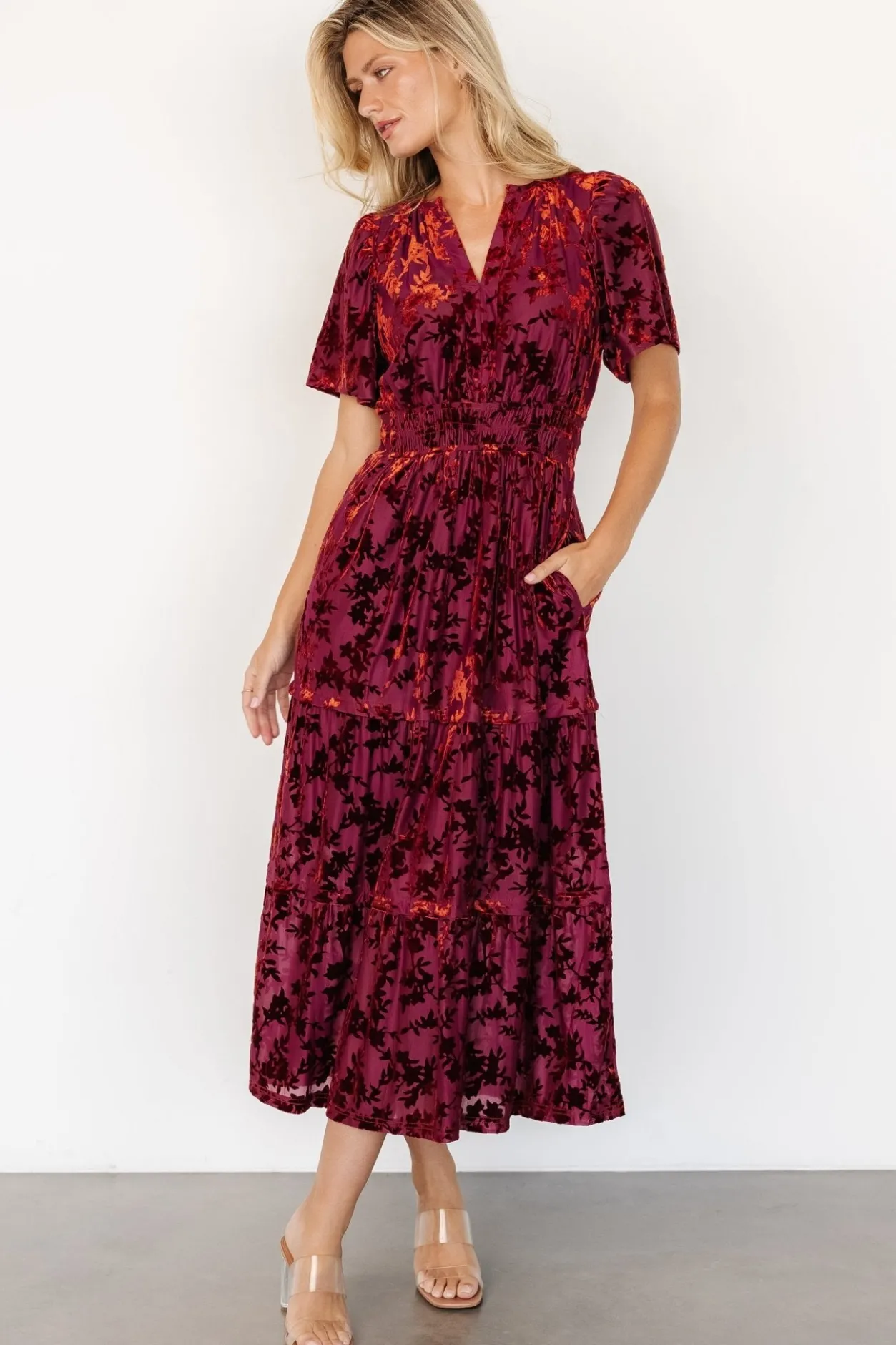 Best Baltic Born Bronwyn Velvet Dress | Rust