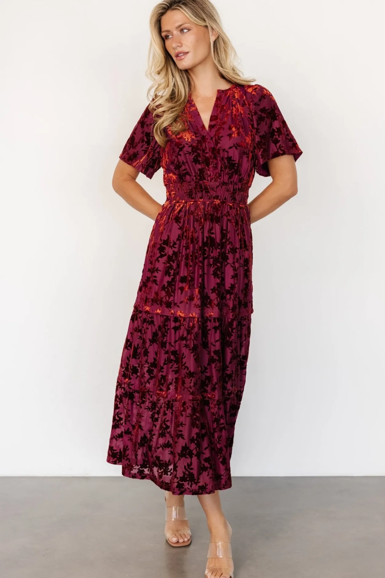 Best Baltic Born Bronwyn Velvet Dress | Rust