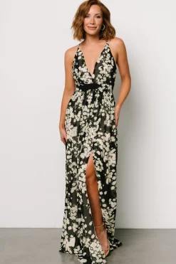 Discount Baltic Born Brylee Maxi Dress | Black Flower Print BlackFlowerPrint