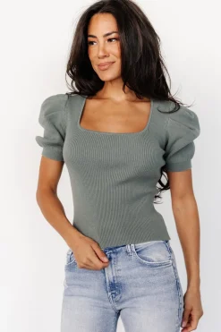 Hot Baltic Born Brynlee Sweater Top | Eucalyptus