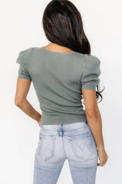 Hot Baltic Born Brynlee Sweater Top | Eucalyptus