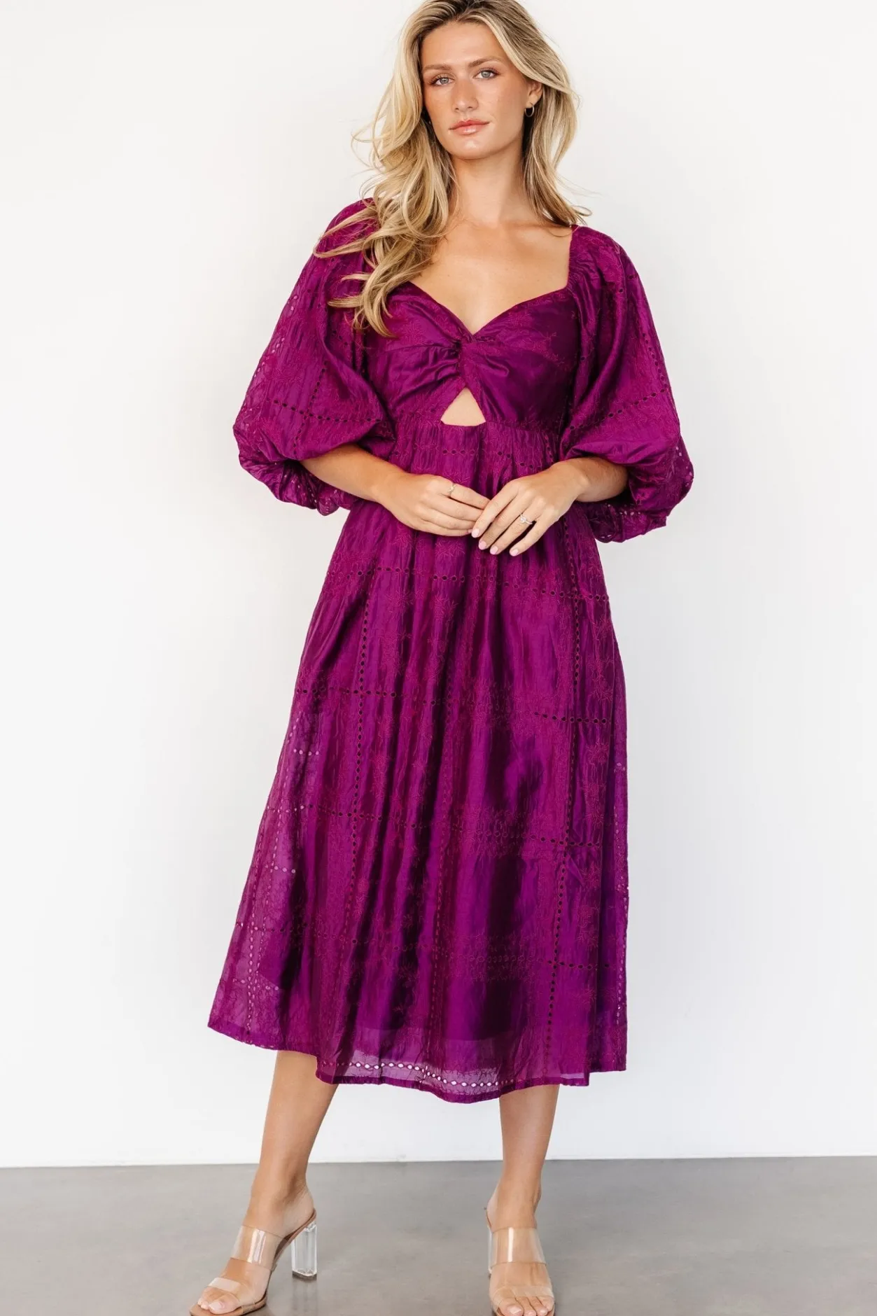 Hot Baltic Born Brynn Midi Dress | Berry
