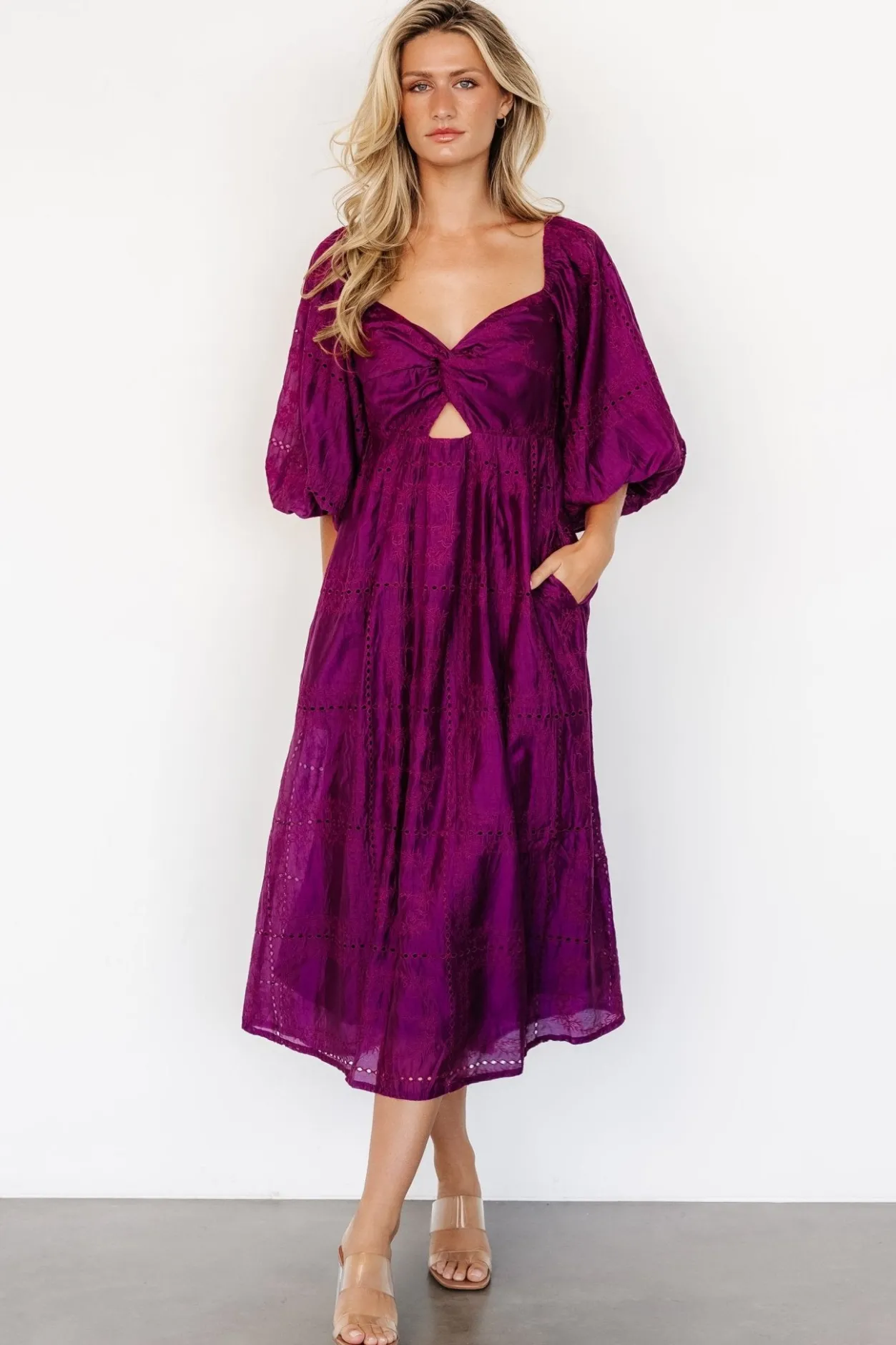 Hot Baltic Born Brynn Midi Dress | Berry