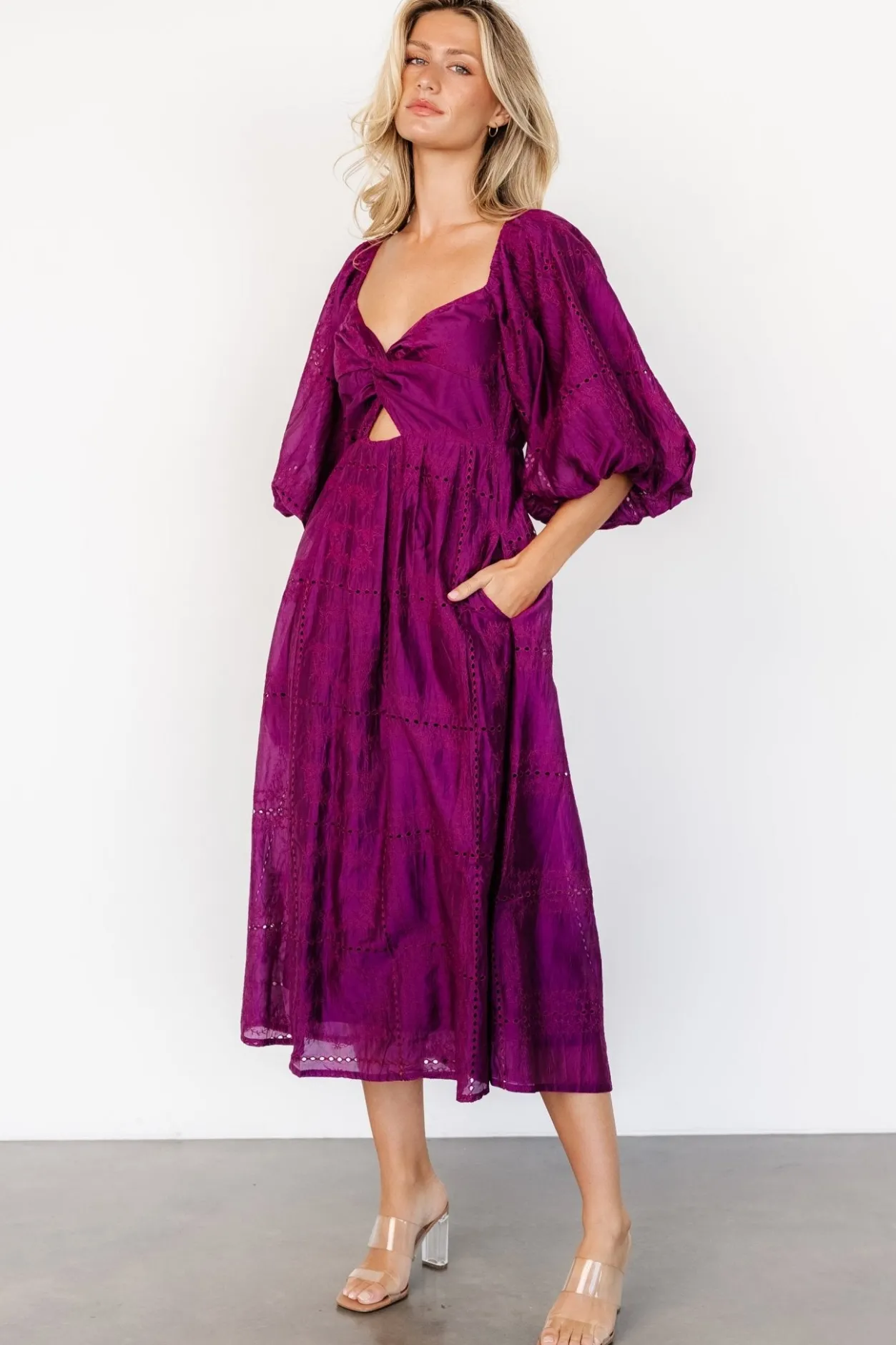 Hot Baltic Born Brynn Midi Dress | Berry