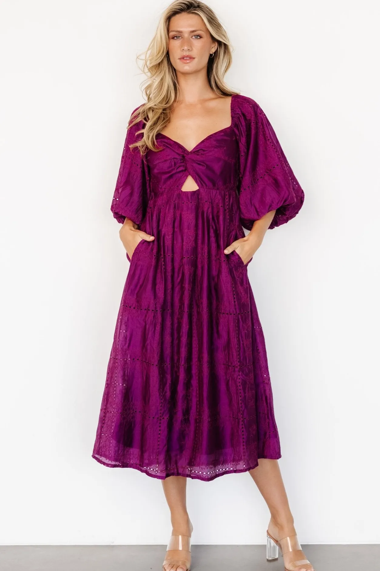 Hot Baltic Born Brynn Midi Dress | Berry