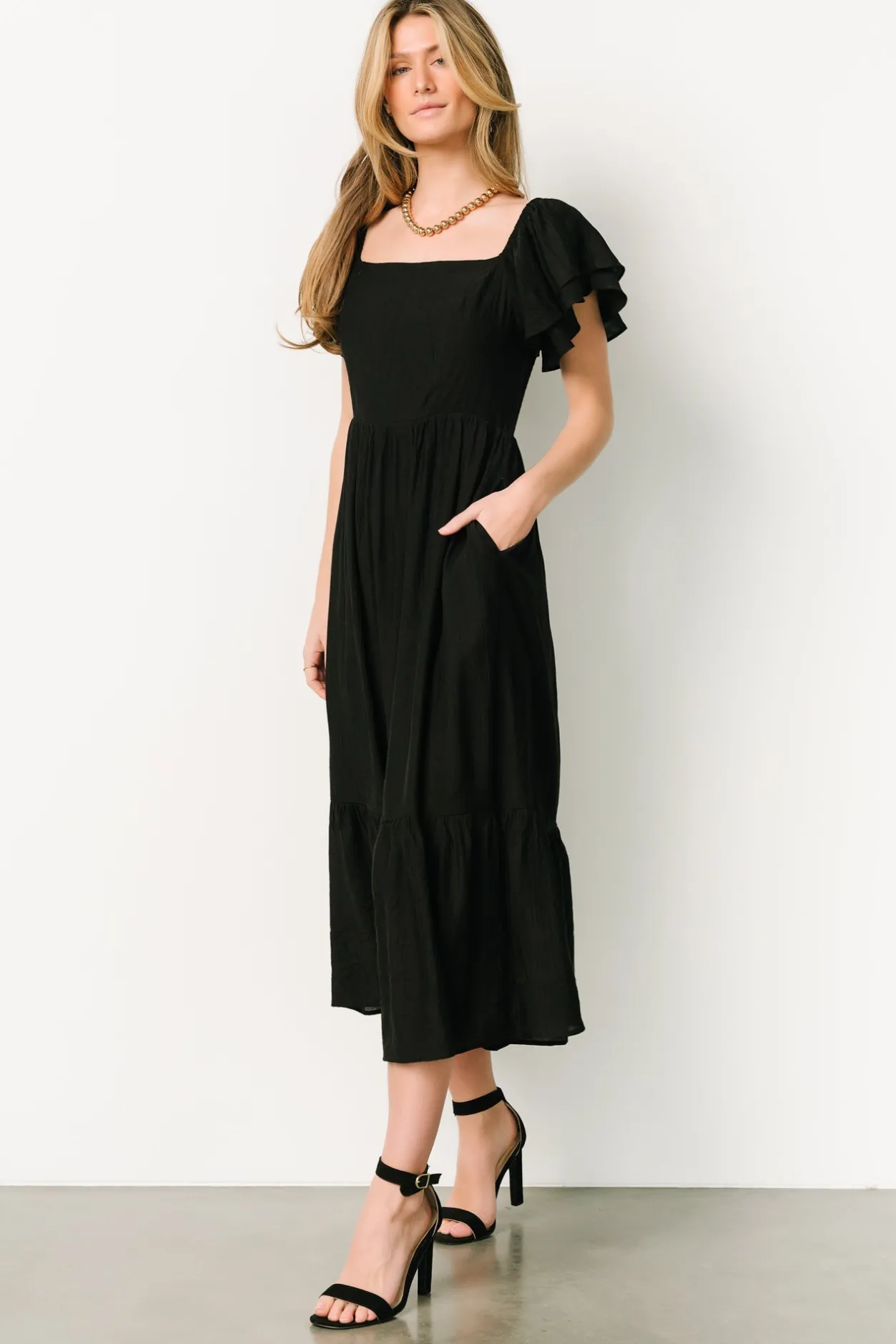 Online Baltic Born Buttercup Midi Dress | Black
