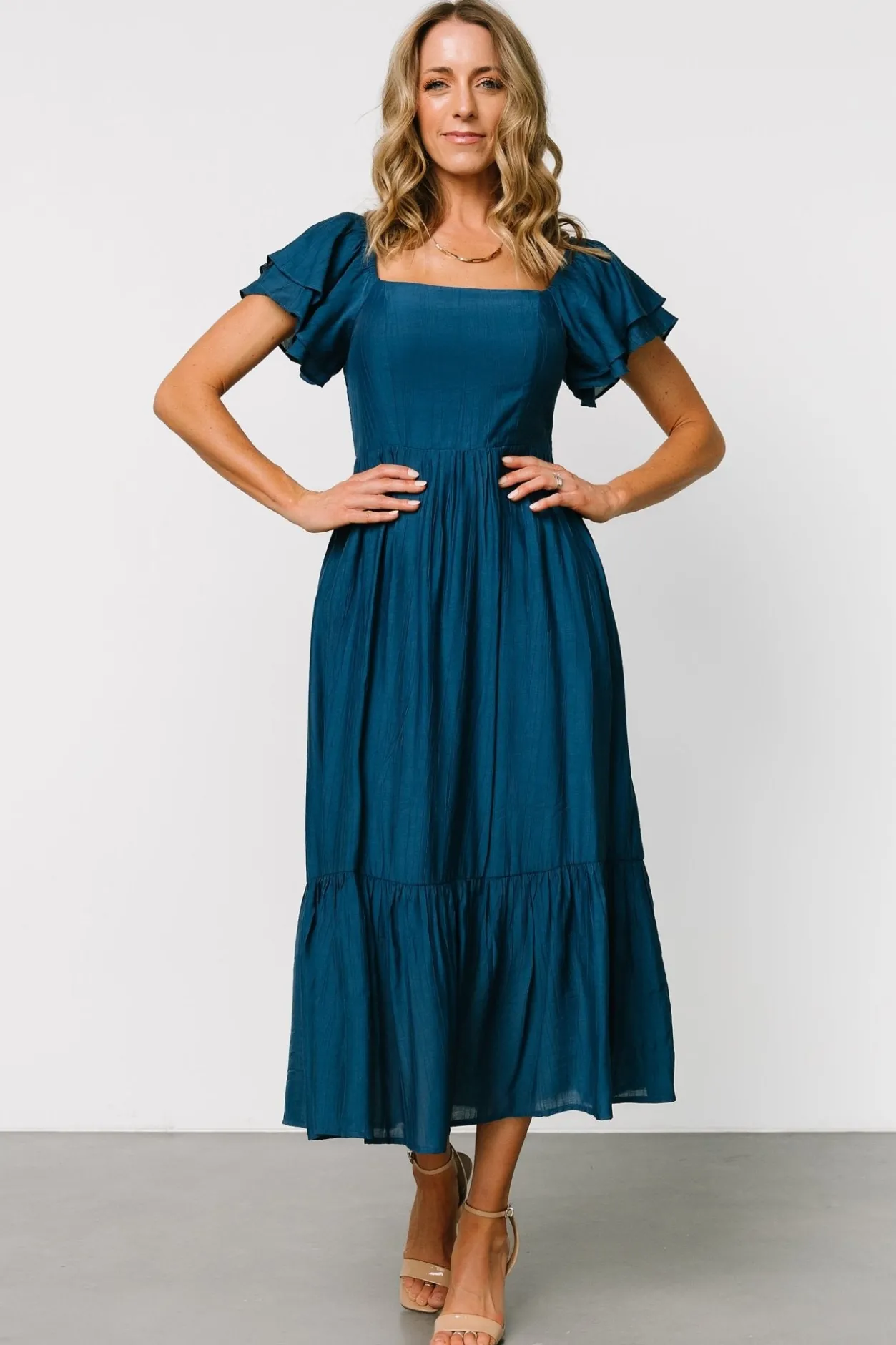 Fashion Baltic Born Buttercup Midi Dress | Deep Blue DeepBlue