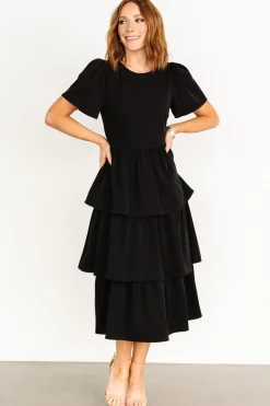 New Baltic Born Cadenza Tiered Maxi Dress | Black