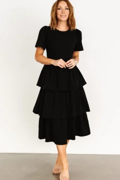 New Baltic Born Cadenza Tiered Maxi Dress | Black
