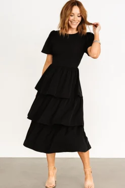 New Baltic Born Cadenza Tiered Maxi Dress | Black