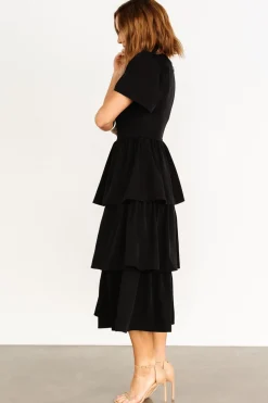 New Baltic Born Cadenza Tiered Maxi Dress | Black