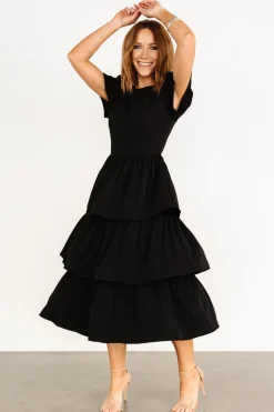 New Baltic Born Cadenza Tiered Maxi Dress | Black