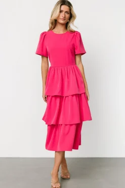 Online Baltic Born Cadenza Tiered Maxi Dress | Deep Pink DeepPink