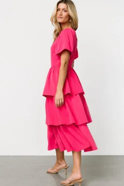 Online Baltic Born Cadenza Tiered Maxi Dress | Deep Pink DeepPink
