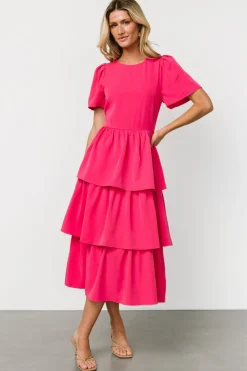 Online Baltic Born Cadenza Tiered Maxi Dress | Deep Pink DeepPink