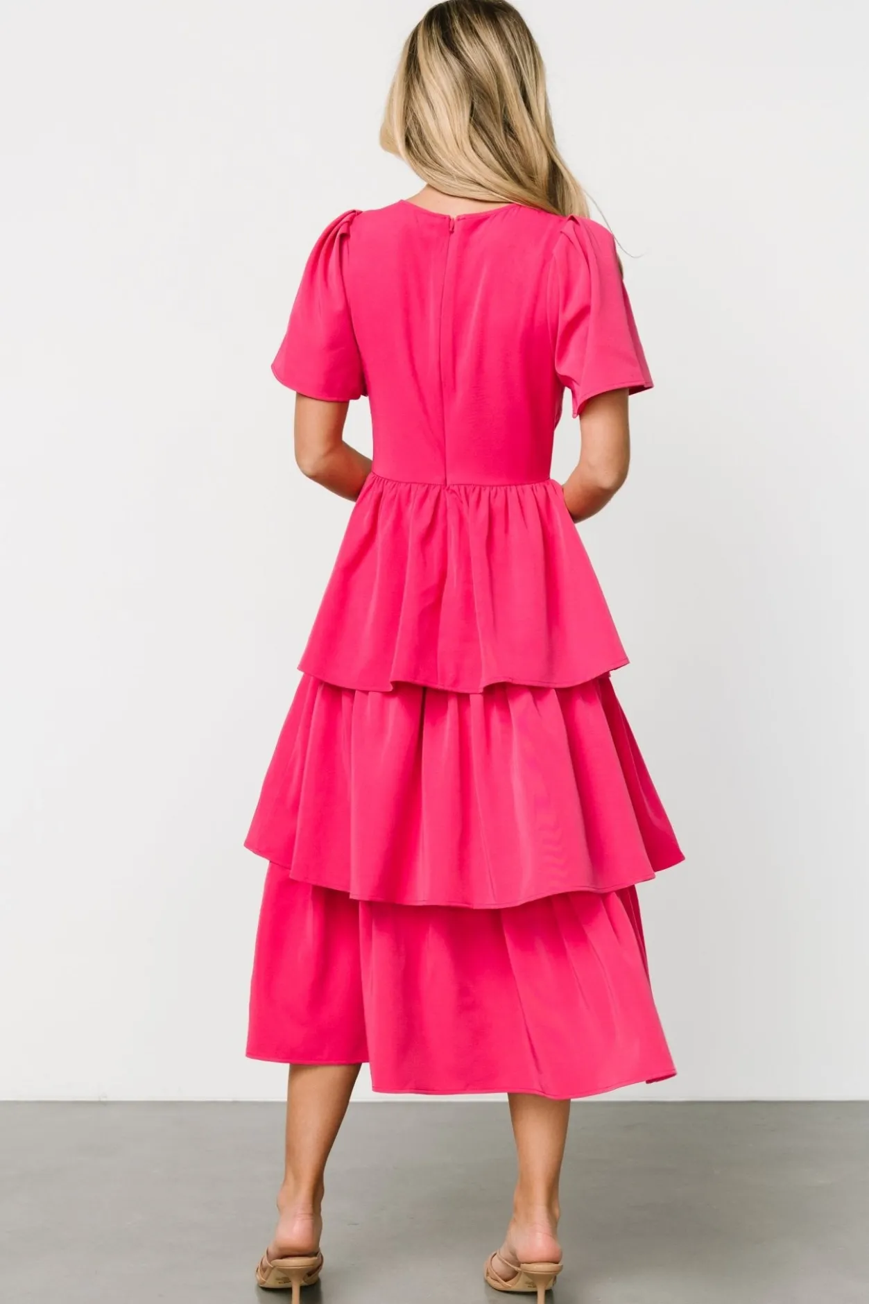 Online Baltic Born Cadenza Tiered Maxi Dress | Deep Pink DeepPink