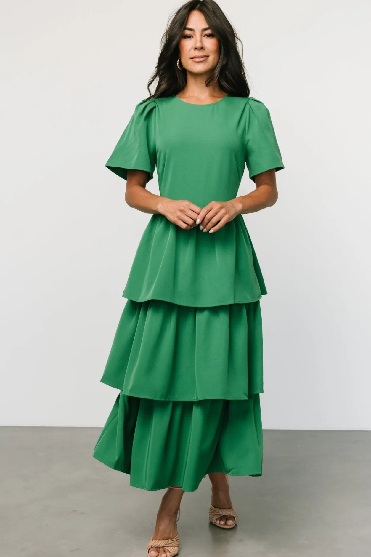 New Baltic Born Cadenza Tiered Maxi Dress | Green