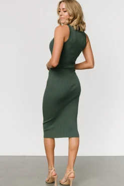 Clearance Baltic Born Caitlyn Ribbed Tank Dress | Winter Green WinterGreen