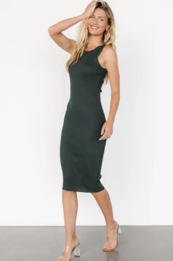 Discount Baltic Born Caitlyn Ribbed Tank Dress | Forest
