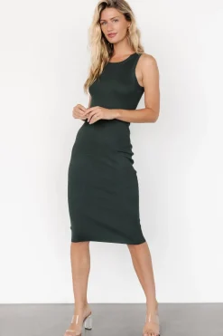Discount Baltic Born Caitlyn Ribbed Tank Dress | Forest