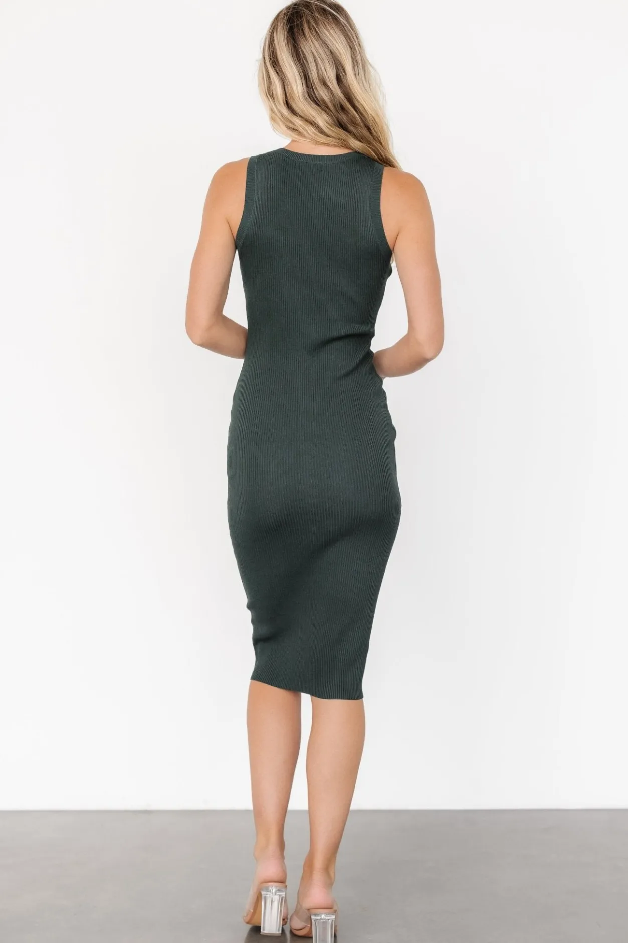 Discount Baltic Born Caitlyn Ribbed Tank Dress | Forest