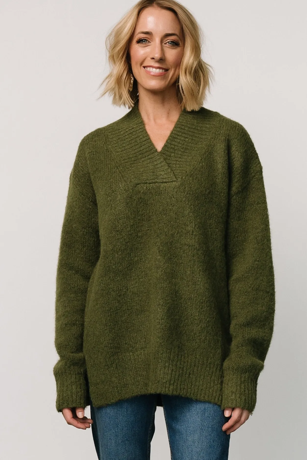 Sale Baltic Born Calgary Oversized Sweater | Olive