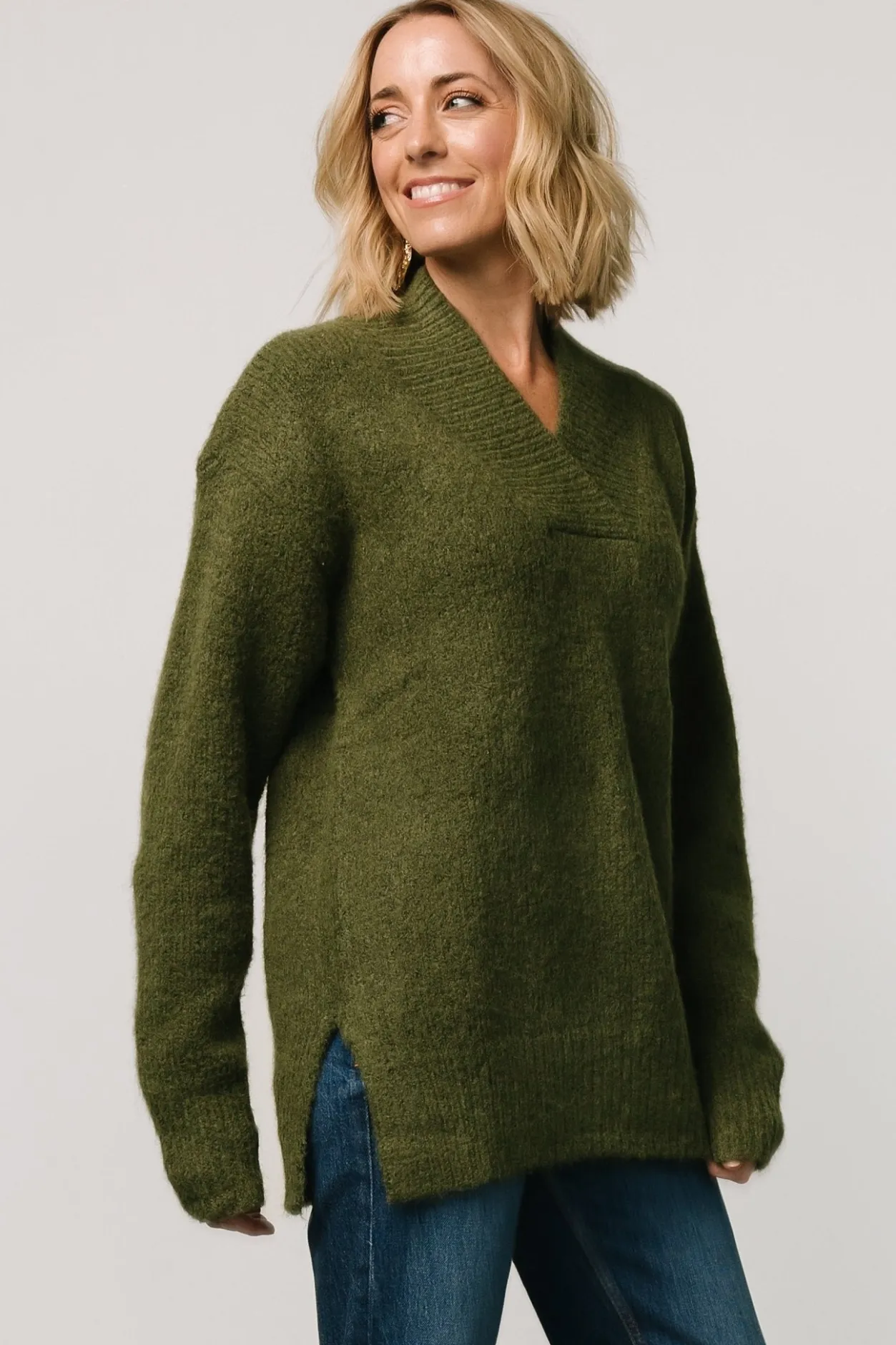 Sale Baltic Born Calgary Oversized Sweater | Olive