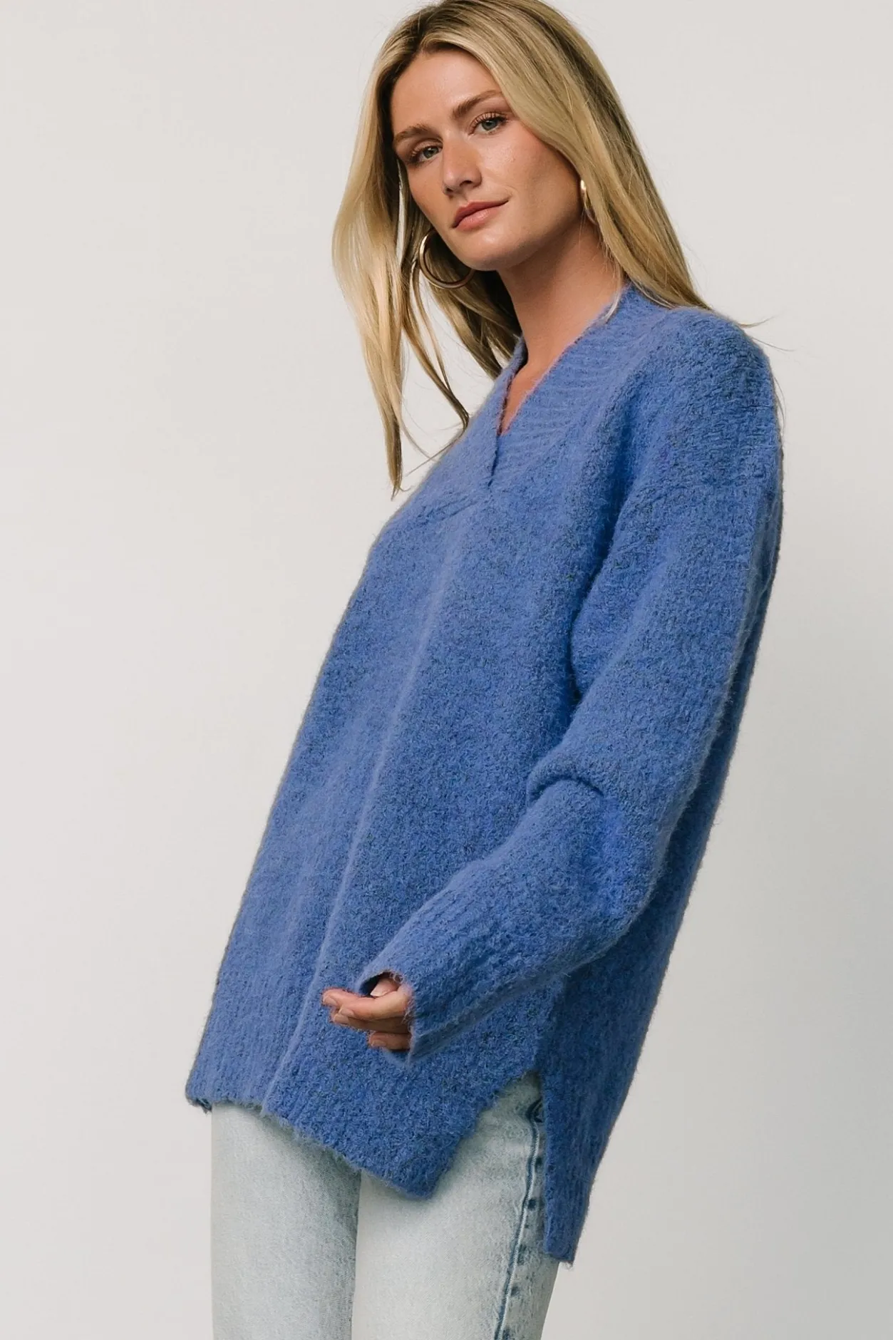 Clearance Baltic Born Calgary Oversized Sweater | Blue