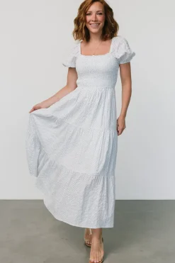 Sale Baltic Born Calliope Smocked Maxi Dress | White Print WhitePrint