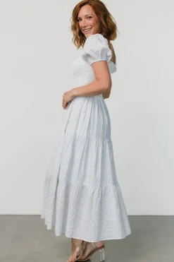 Sale Baltic Born Calliope Smocked Maxi Dress | White Print WhitePrint