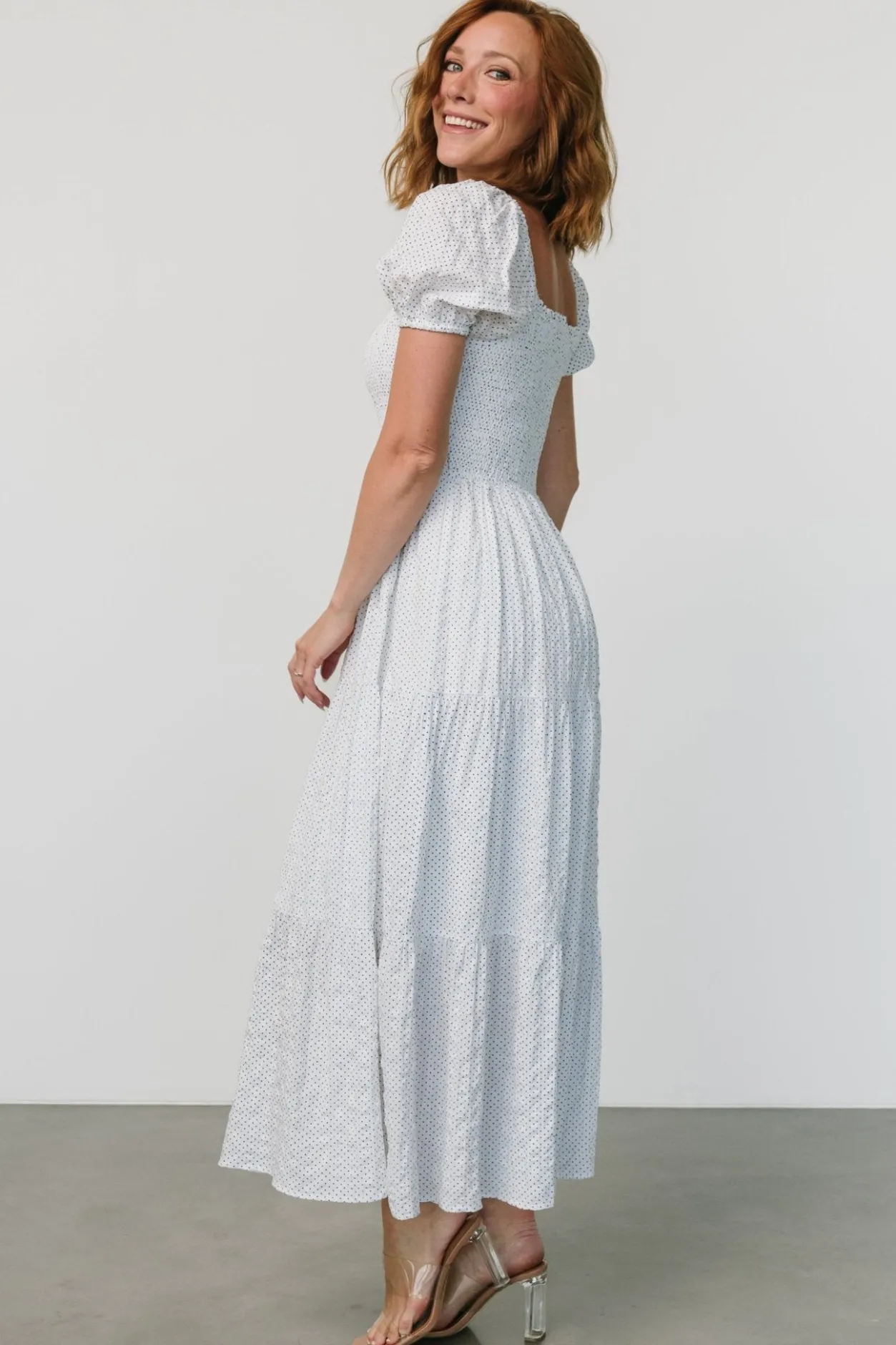 Sale Baltic Born Calliope Smocked Maxi Dress | White Print WhitePrint