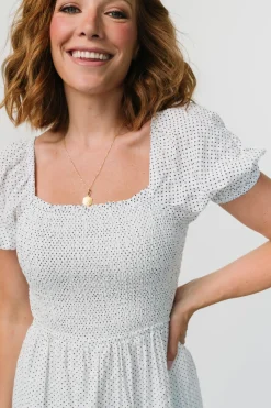 Sale Baltic Born Calliope Smocked Maxi Dress | White Print WhitePrint