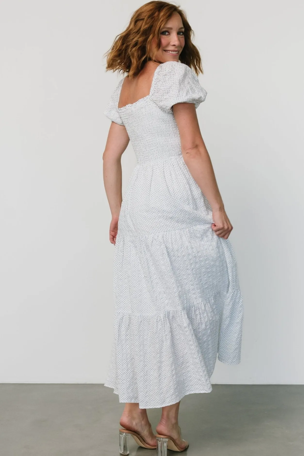 Sale Baltic Born Calliope Smocked Maxi Dress | White Print WhitePrint
