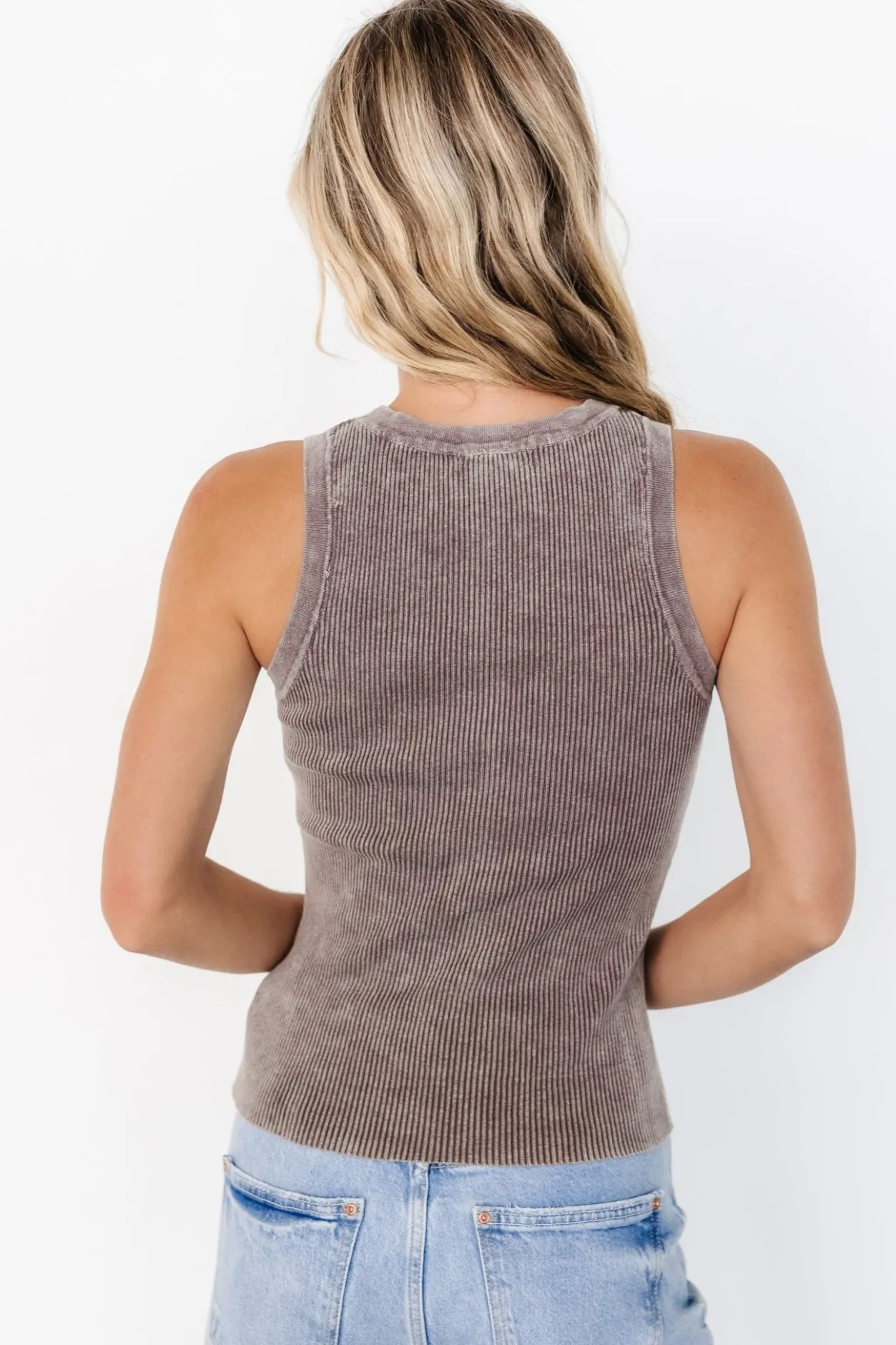 New Baltic Born Cameron Knit Tank Top | Washed Mocha WashedMocha