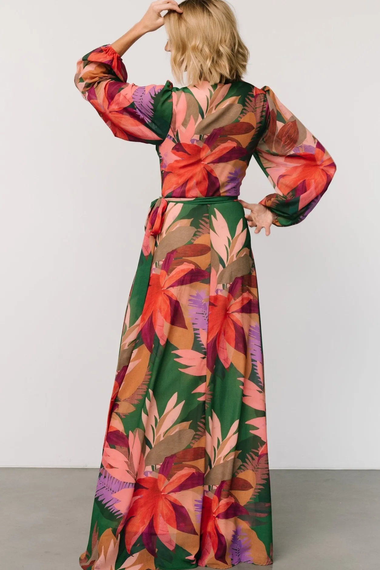 Clearance Baltic Born Camilla Wrap Maxi Dress | Green Multi GreenMulti