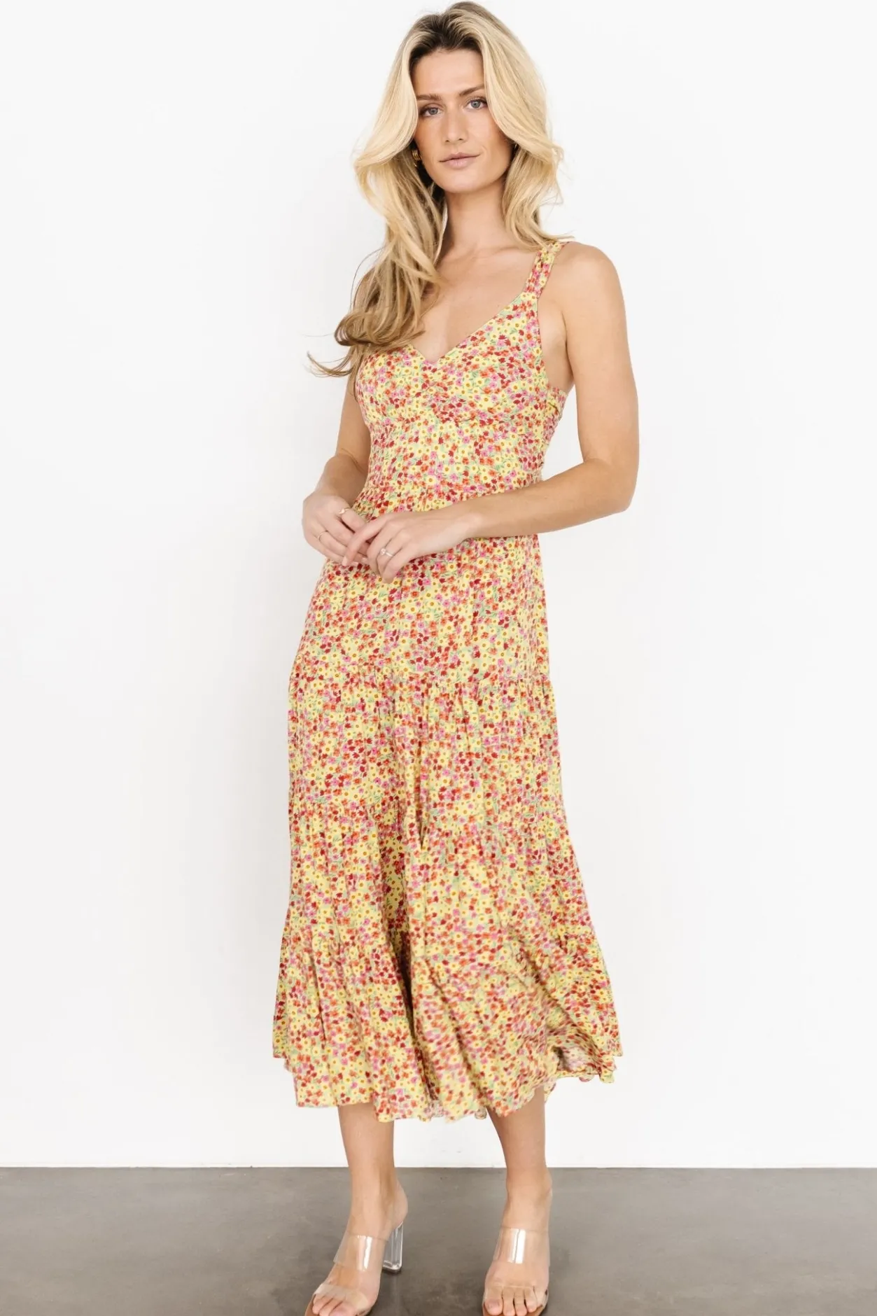 Outlet Baltic Born Campbell Tie Back Dress | Multi Floral MultiFloral