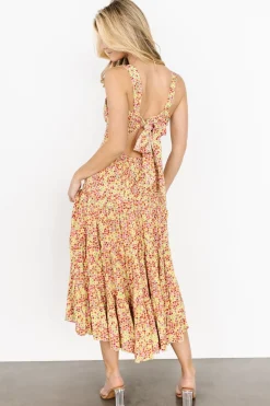 Outlet Baltic Born Campbell Tie Back Dress | Multi Floral MultiFloral