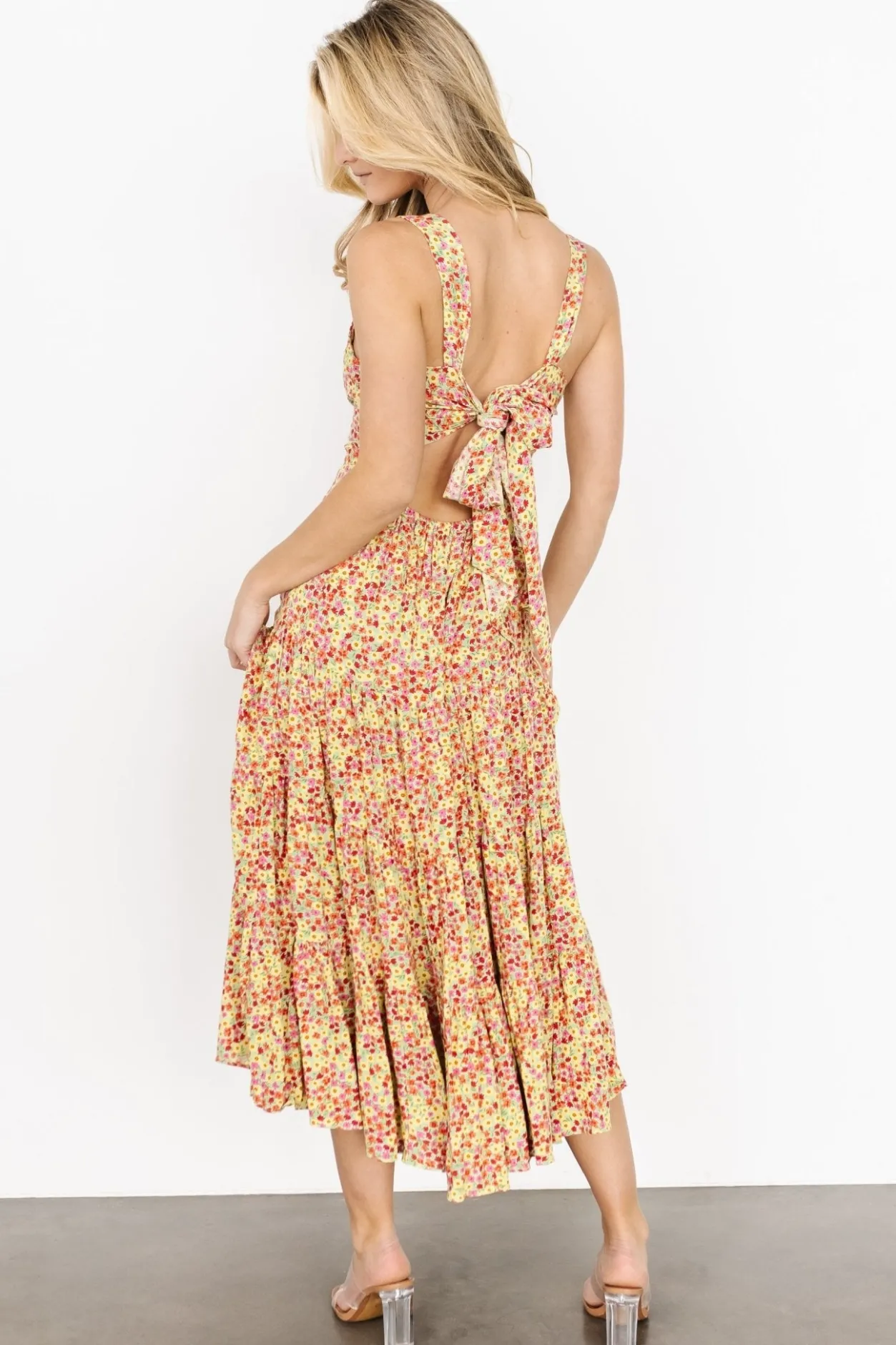 Outlet Baltic Born Campbell Tie Back Dress | Multi Floral MultiFloral