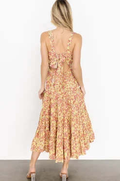 Outlet Baltic Born Campbell Tie Back Dress | Multi Floral MultiFloral
