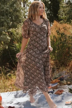 Online Baltic Born Camryn Maxi Dress | Brown Floral BrownFloral