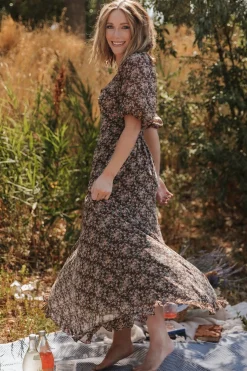 Online Baltic Born Camryn Maxi Dress | Brown Floral BrownFloral
