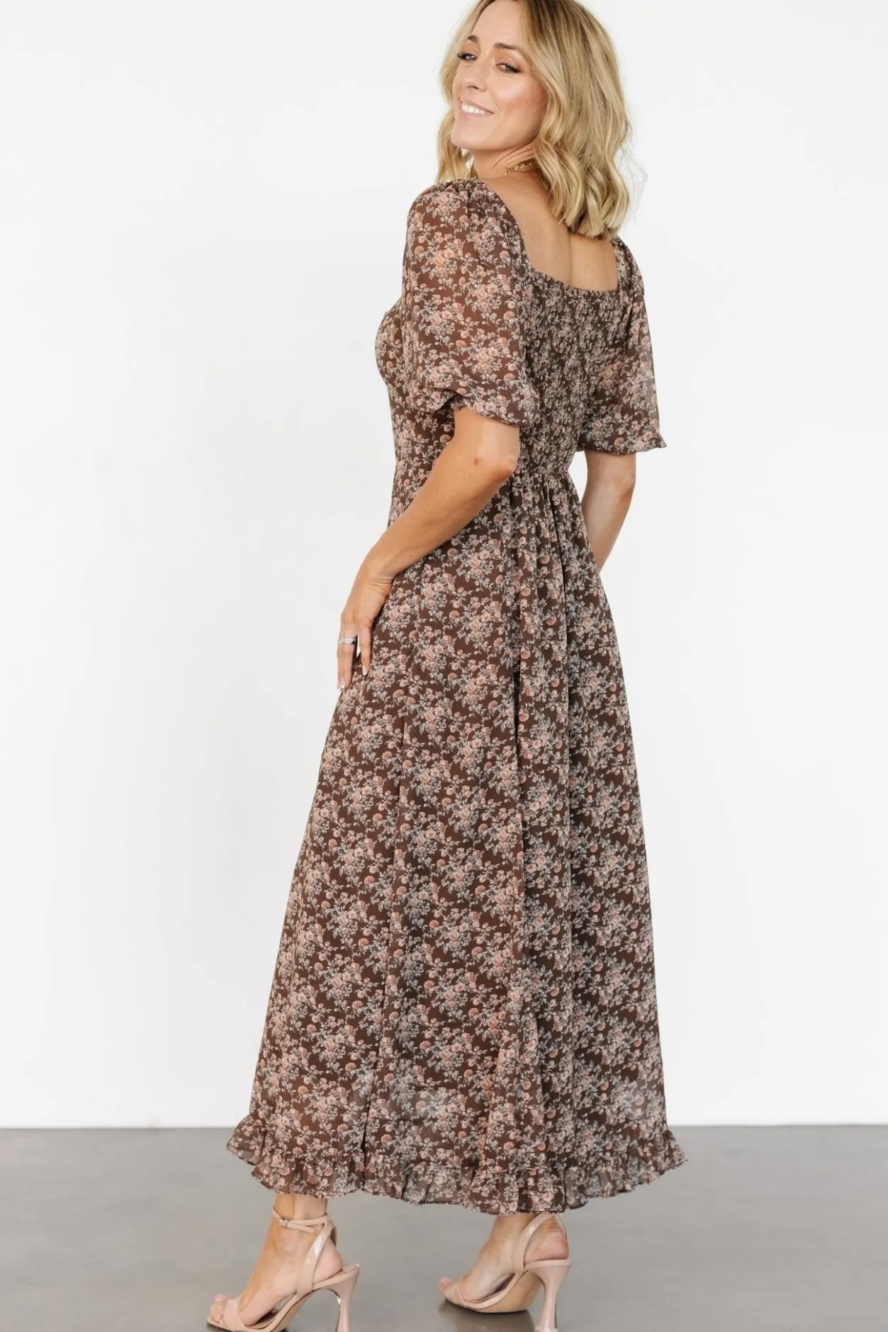 Online Baltic Born Camryn Maxi Dress | Brown Floral BrownFloral