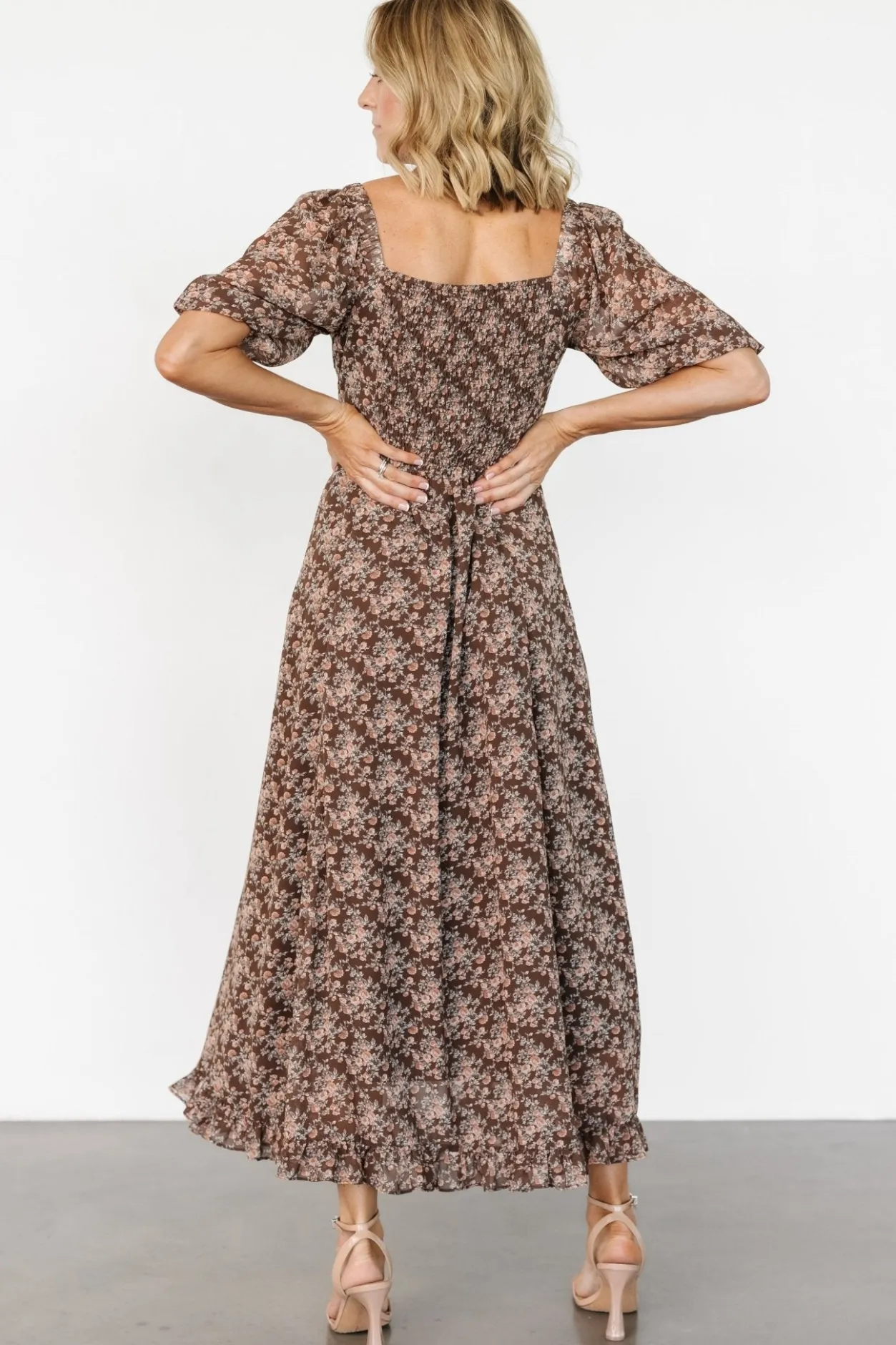 Online Baltic Born Camryn Maxi Dress | Brown Floral BrownFloral